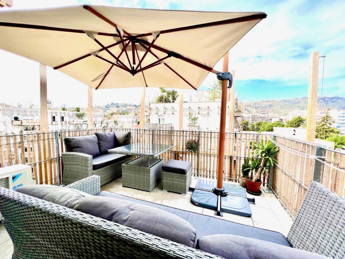 Aparthotel Riviera - Superbe 3 Pieces Avec Terrasse Plein Sud Et Parking Ac- La Terrasse Du Jardin Du Ray Nizza Exterior foto